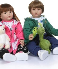 twin silicone babies boy and girl